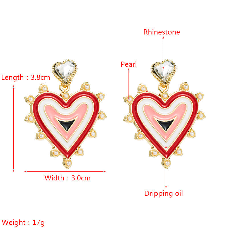 Heart Alloy Earrings E5176