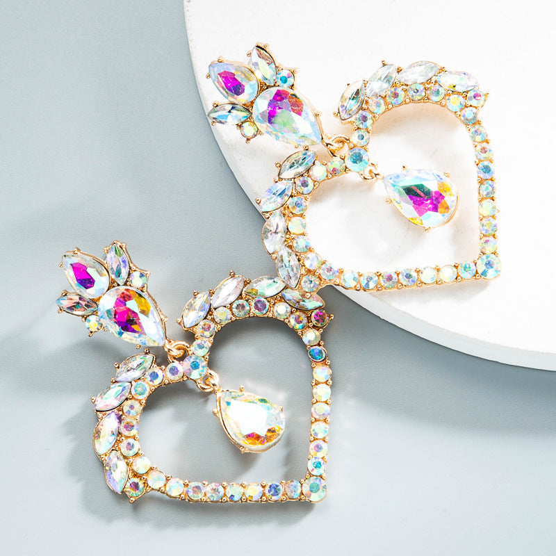 Heart Rhinestone Earrings E5222