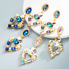 Heart Rhinestone Alloy Earrings E5223