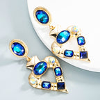 Heart Rhinestone Alloy Earrings E5223