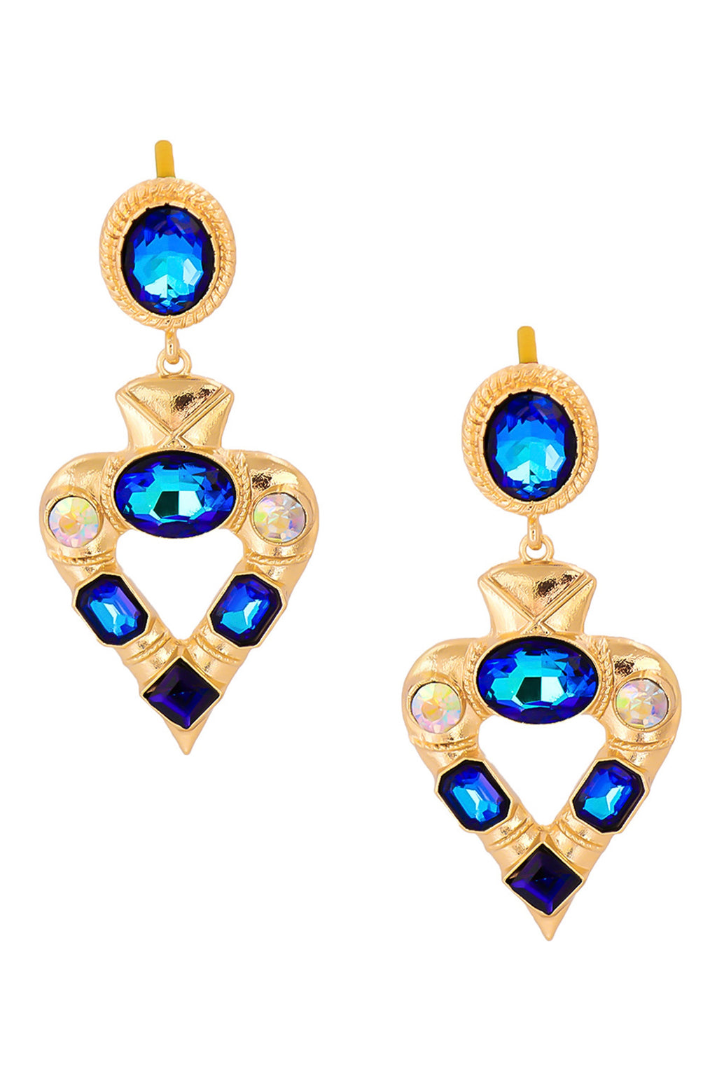 Heart Rhinestone Alloy Earrings E5223