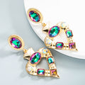 Heart Rhinestone Alloy Earrings E5223