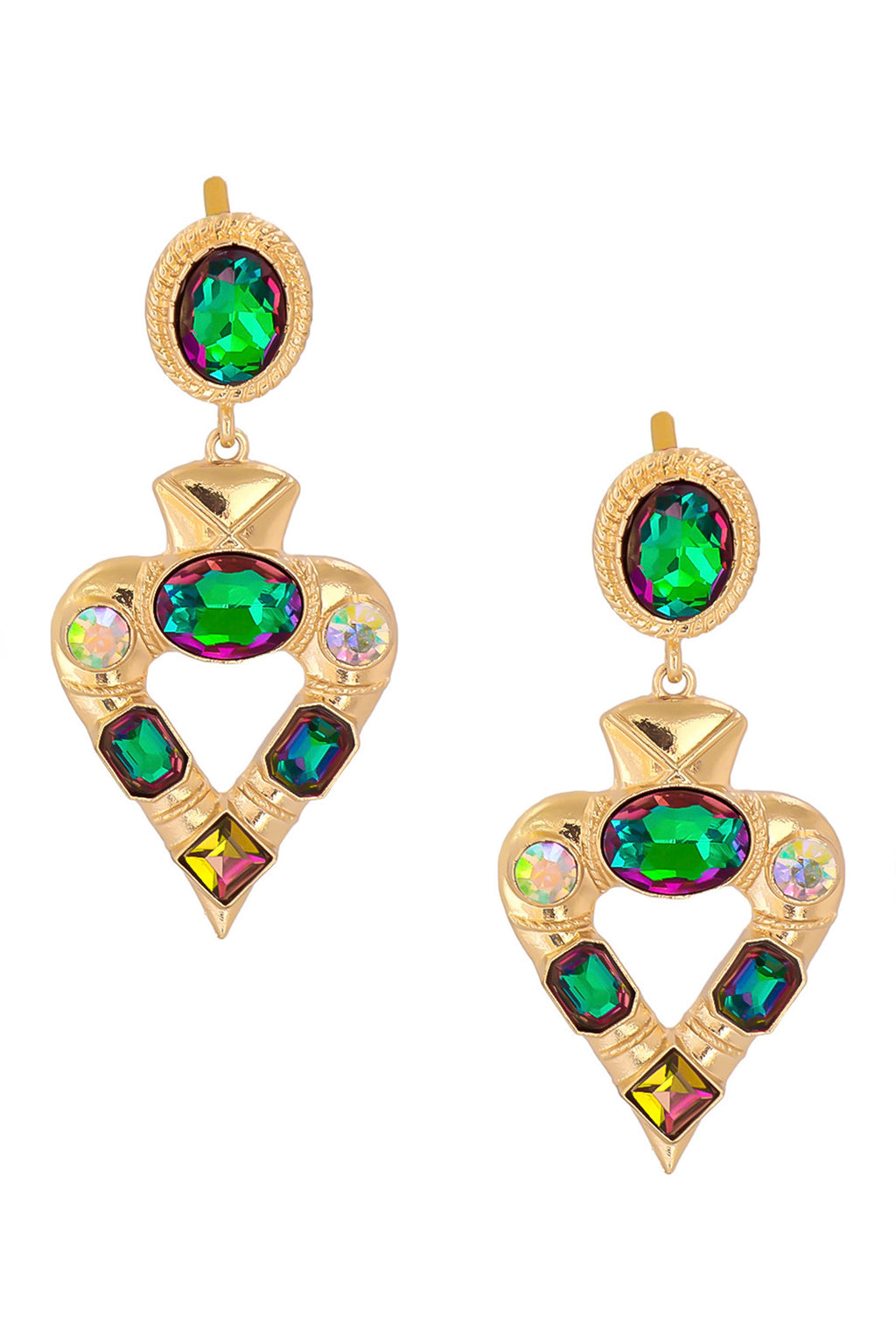 Heart Rhinestone Alloy Earrings E5223