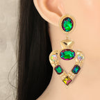 Heart Rhinestone Alloy Earrings E5223