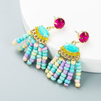 Seed Bead Tassel Earrings E5227