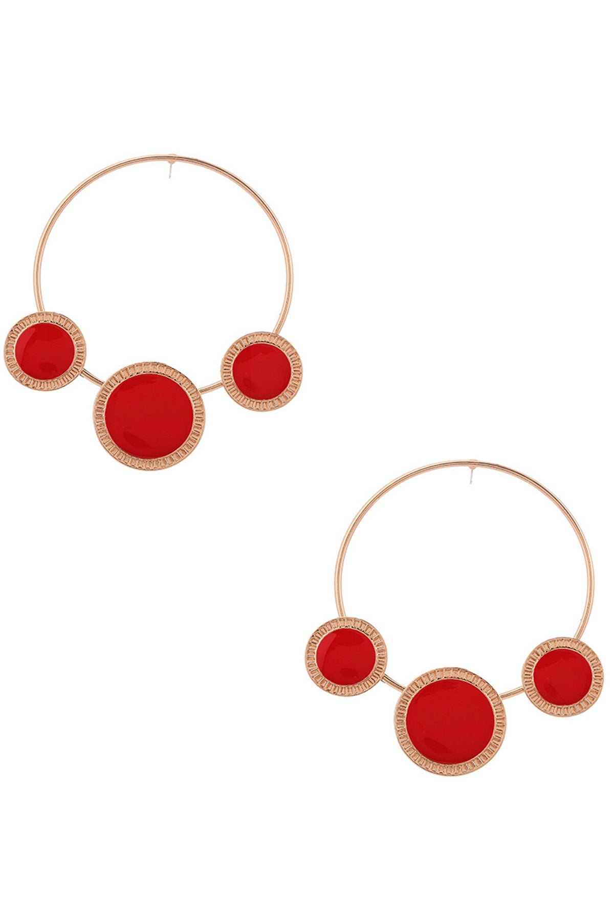Geometric Circle Alloy Hoop Earrings E5236