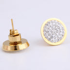 Rhinestone Stainless Steel Stud Earrings E5244