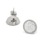 Rhinestone Stainless Steel Stud Earrings E5244
