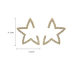 Star Rhinestone Hoop Earrings E5246