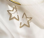 Star Rhinestone Hoop Earrings E5246