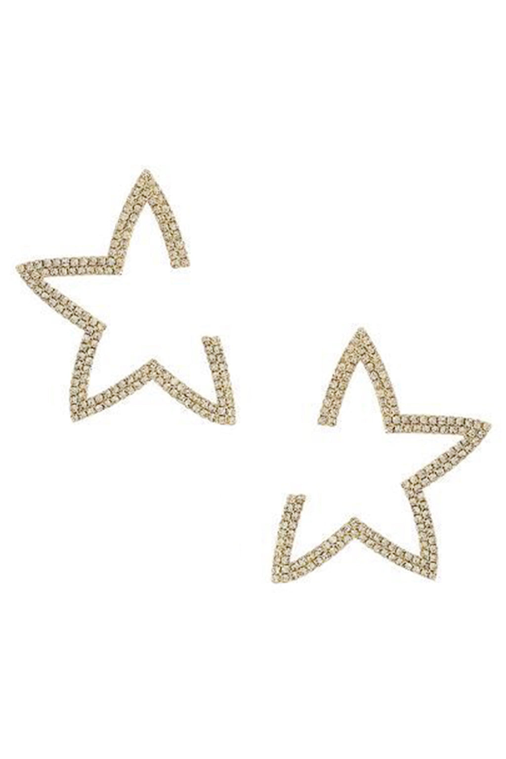 Star Rhinestone Hoop Earrings E5246