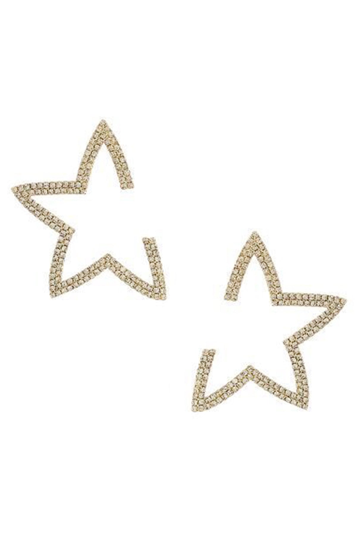 Star Rhinestone Hoop Earrings E5246