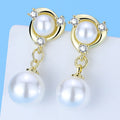 Pearl Rhinestone Earrings E5258