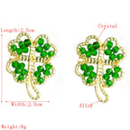 Clover Rhinestone Stud Earrings E5287