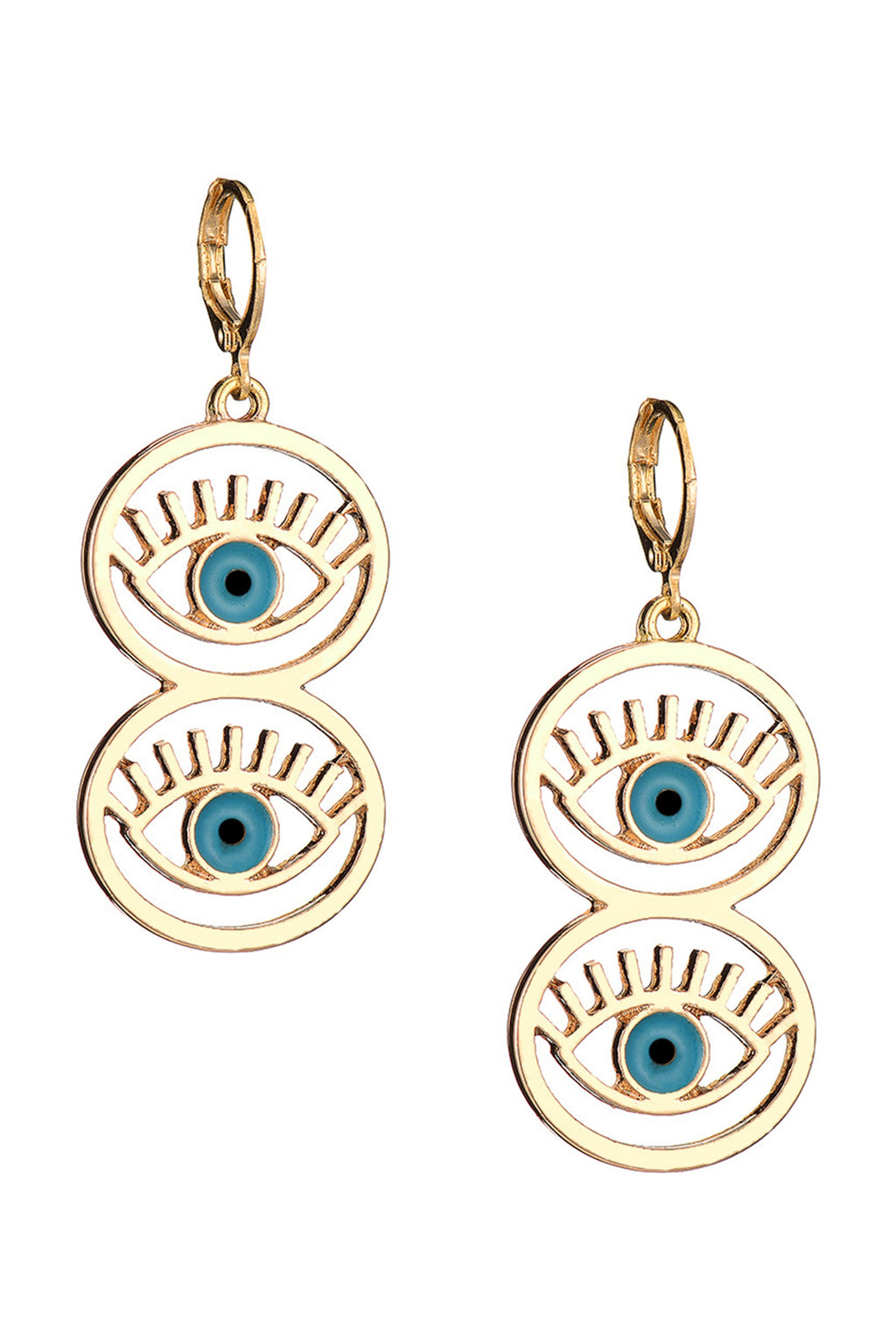 Evil Eye Circle Alloy Earrings E5312