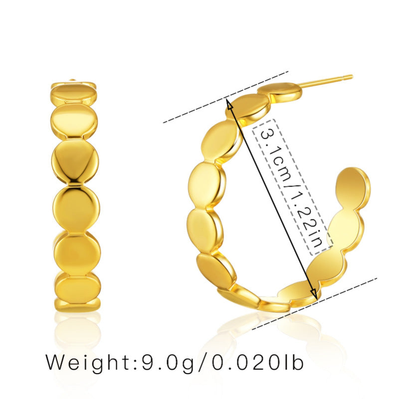 Alloy Hoop Earrings E5316