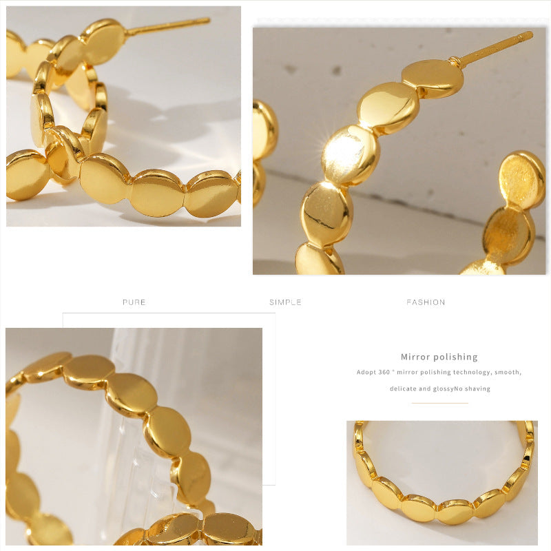 Alloy Hoop Earrings E5316
