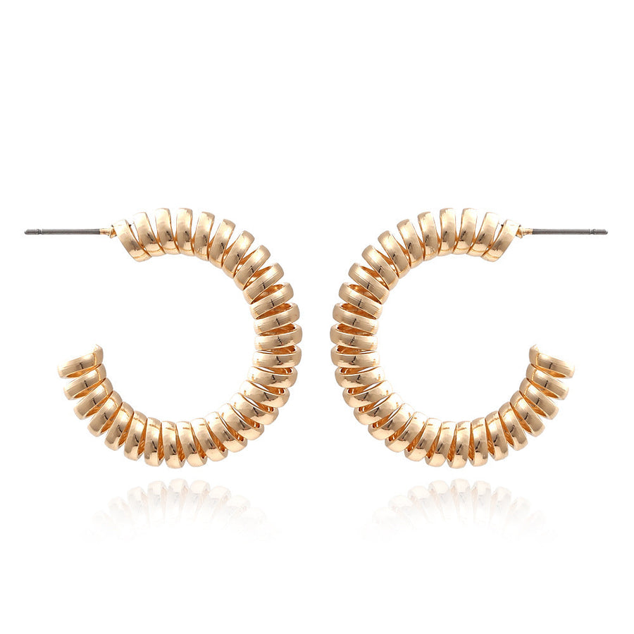 Spiral Alloy Hoop Earrings E5331