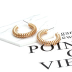 Spiral Alloy Hoop Earrings E5331
