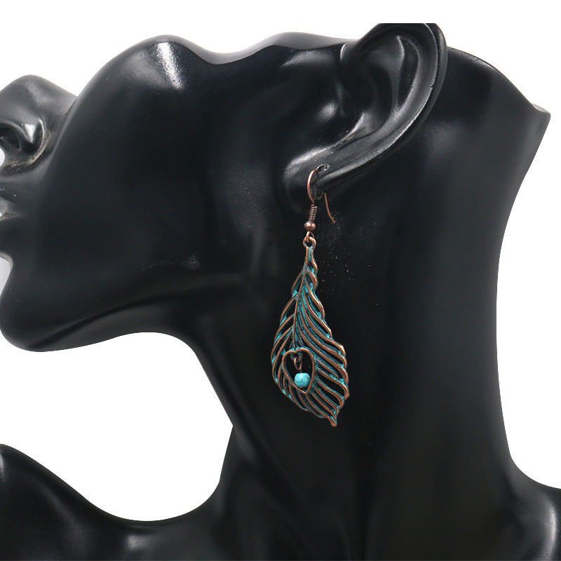 Hollow Leaf Alloy Earrings E5355