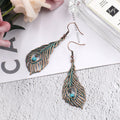 Hollow Leaf Alloy Earrings E5355