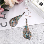Hollow Leaf Alloy Earrings E5355