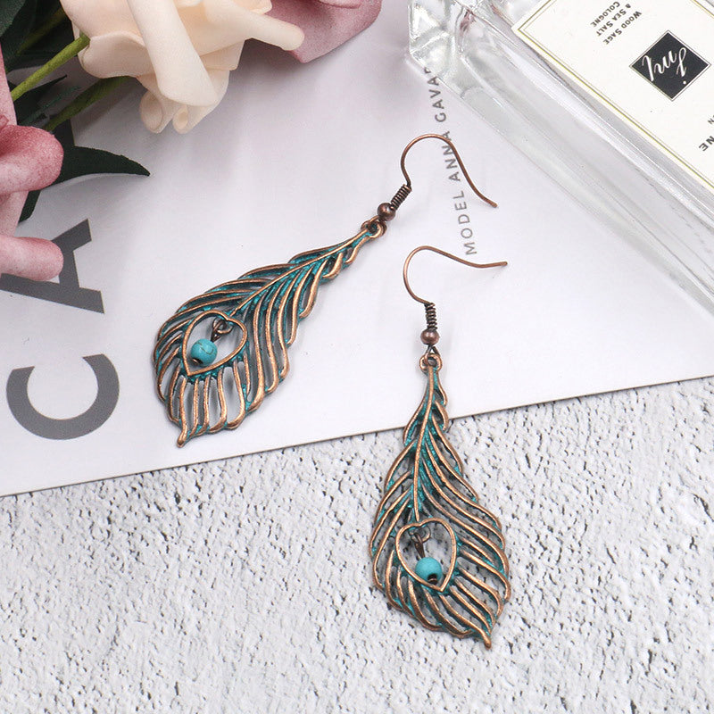 Hollow Leaf Alloy Earrings E5355