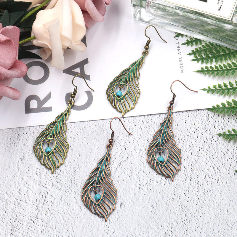 Hollow Leaf Alloy Earrings E5355