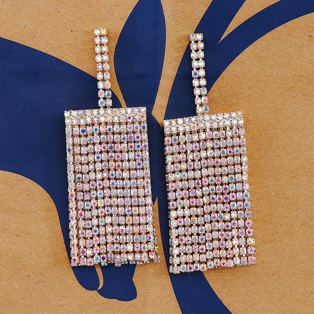 Tassel Rhinestone Earrings E5385