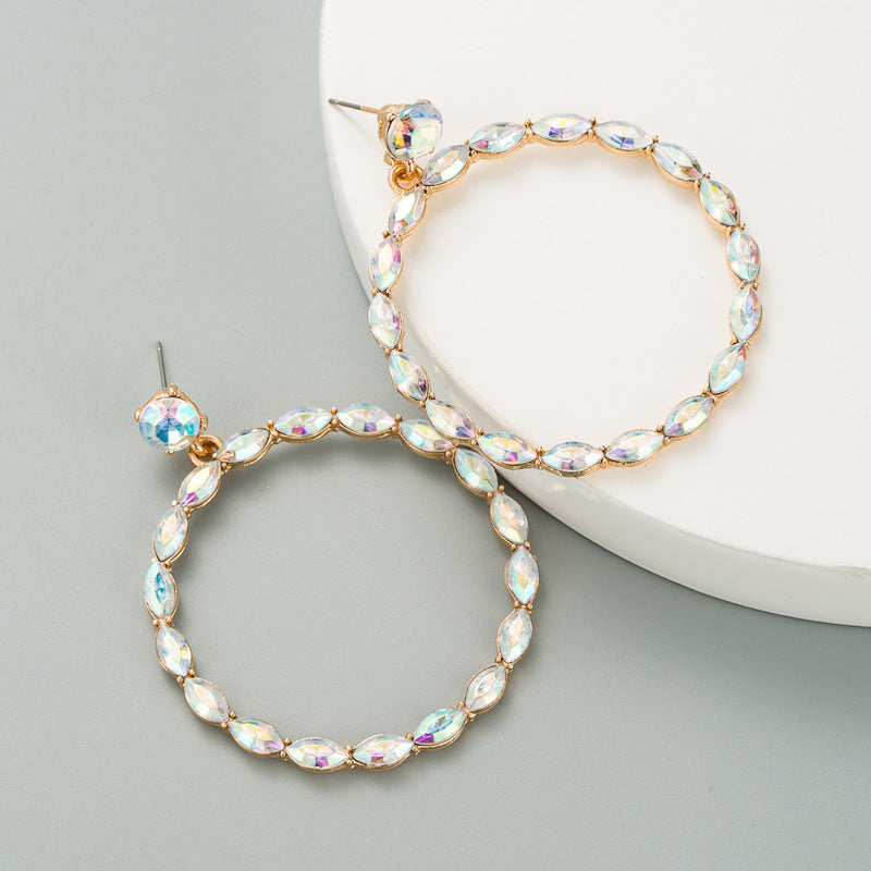 Circle Rhinestone Earrings E5399
