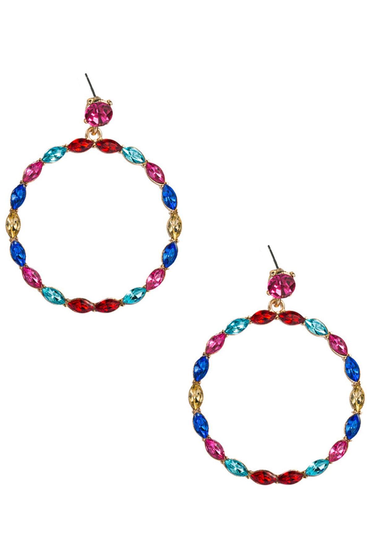 Circle Rhinestone Earrings E5399