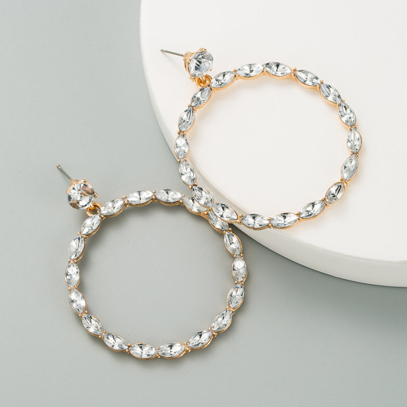 Circle Rhinestone Earrings E5399