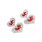 Heart Rhinestone Earrings E5613