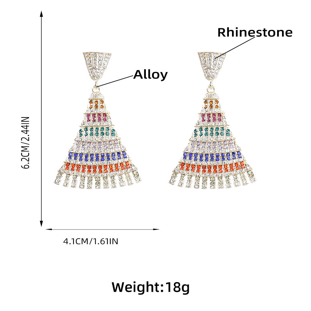 Triangle Rhinestone Earrings E5617