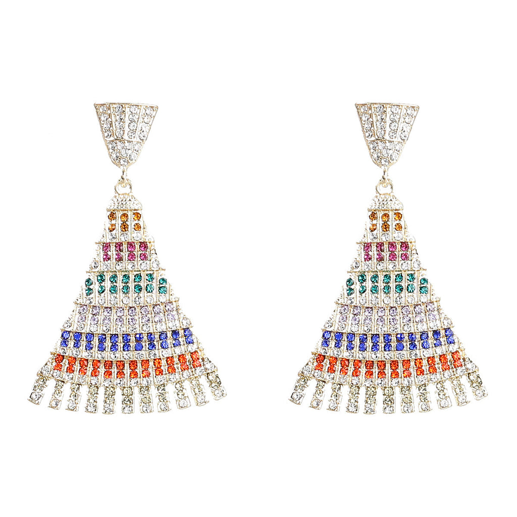 Triangle Rhinestone Earrings E5617