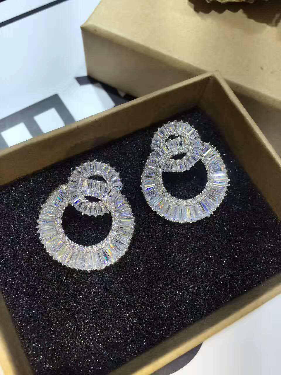Circle Hoop Zircon Earrings E5737