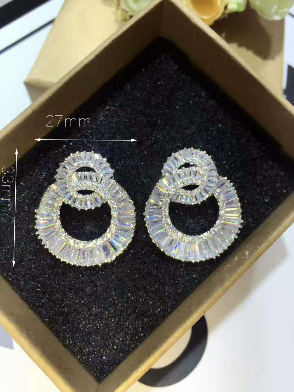 Circle Hoop Zircon Earrings E5737