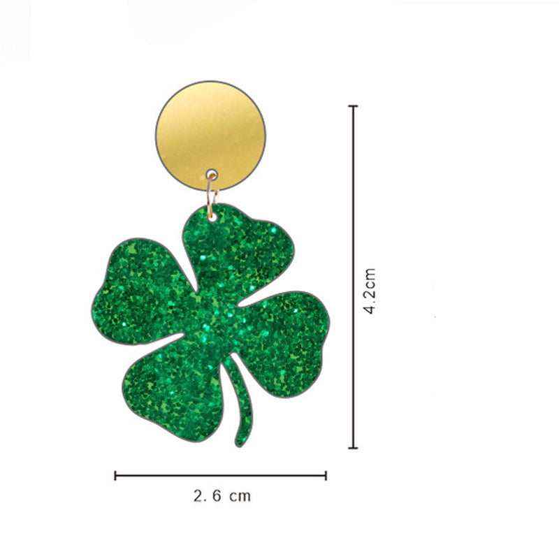 Clover Acrylic Earrings E5755