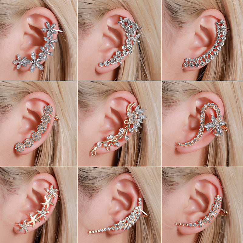 Star Rhinestone Single Ear Hook E6002