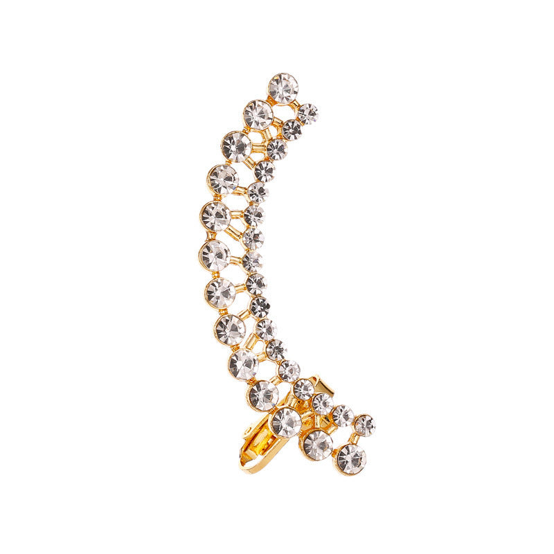 Floral Rhinestone Single Ear Hook E6018