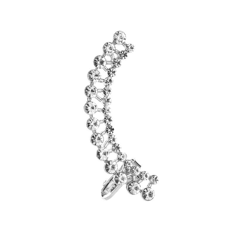 Floral Rhinestone Single Ear Hook E6018