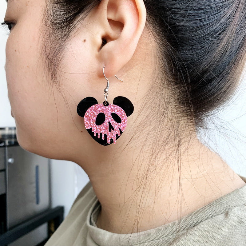 Skull Acrylic Earrings E6307