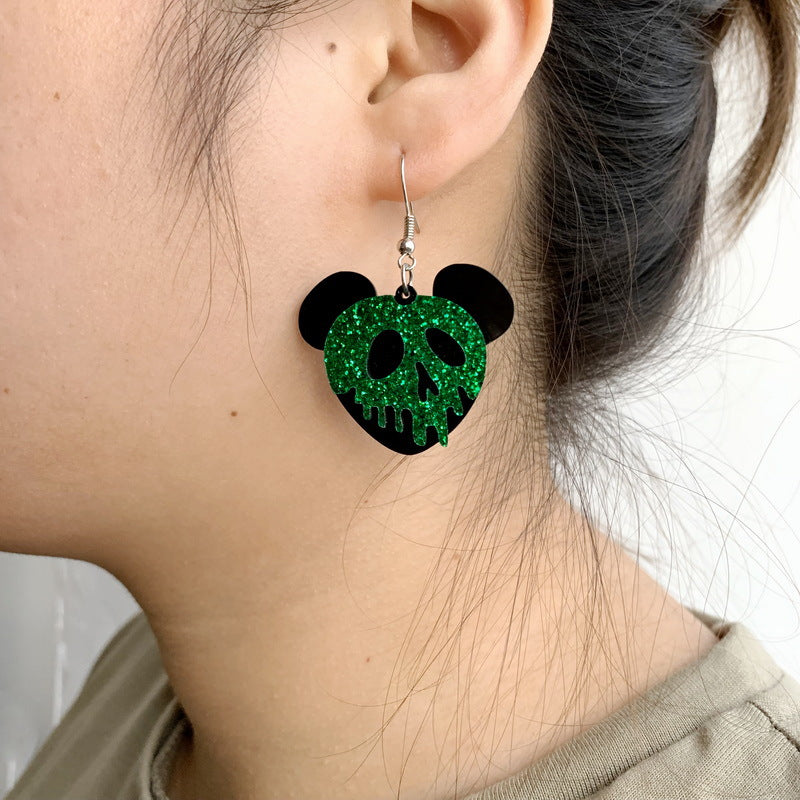 Skull Acrylic Earrings E6307