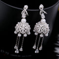 Bell Tassel Cubic Zirconia Earrings E6444