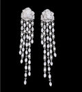 Rose Tassel Cubic Zirconia Earrings E6450