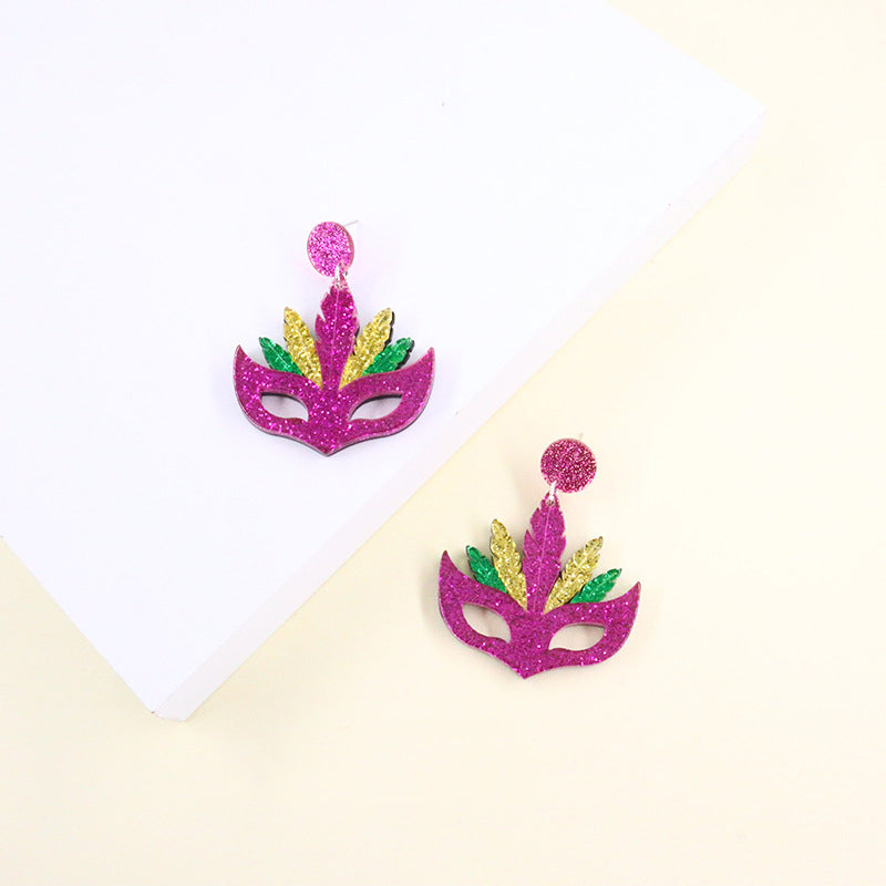 Halloween Mask Acrylic Earrings E6488