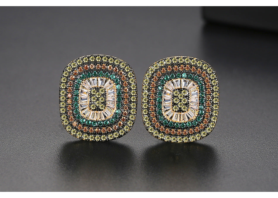 Cubic Zirconia Stud Earrings E6559