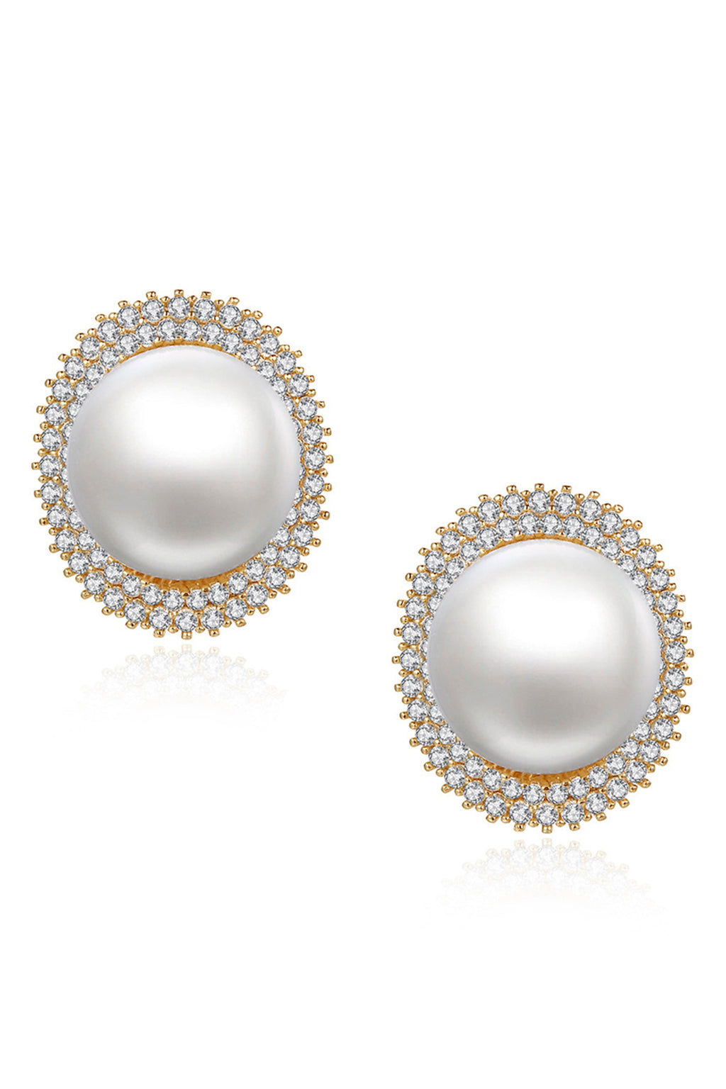Pearl Cubic Zirconia Earrings E6561