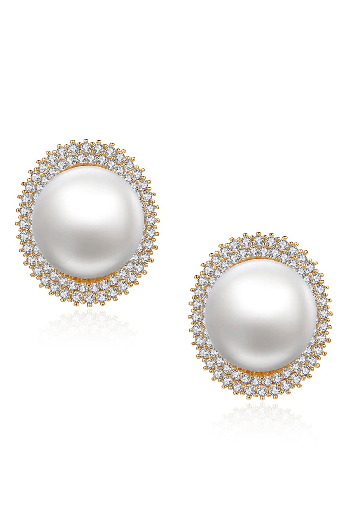 Pearl Cubic Zirconia Earrings E6561
