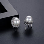 Pearl Cubic Zirconia Earrings E6561